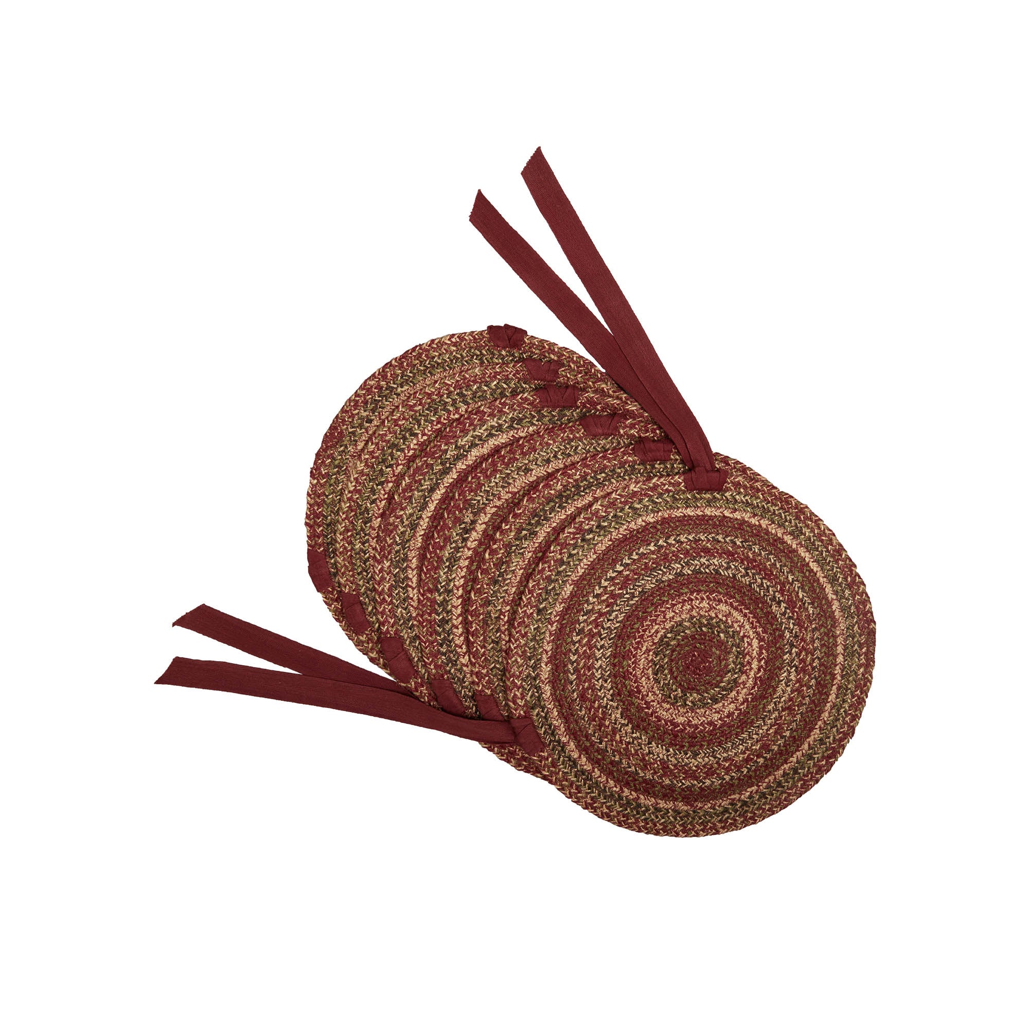 Set of 6 Cider Mill Jute 15" Chair Pad - Image 3