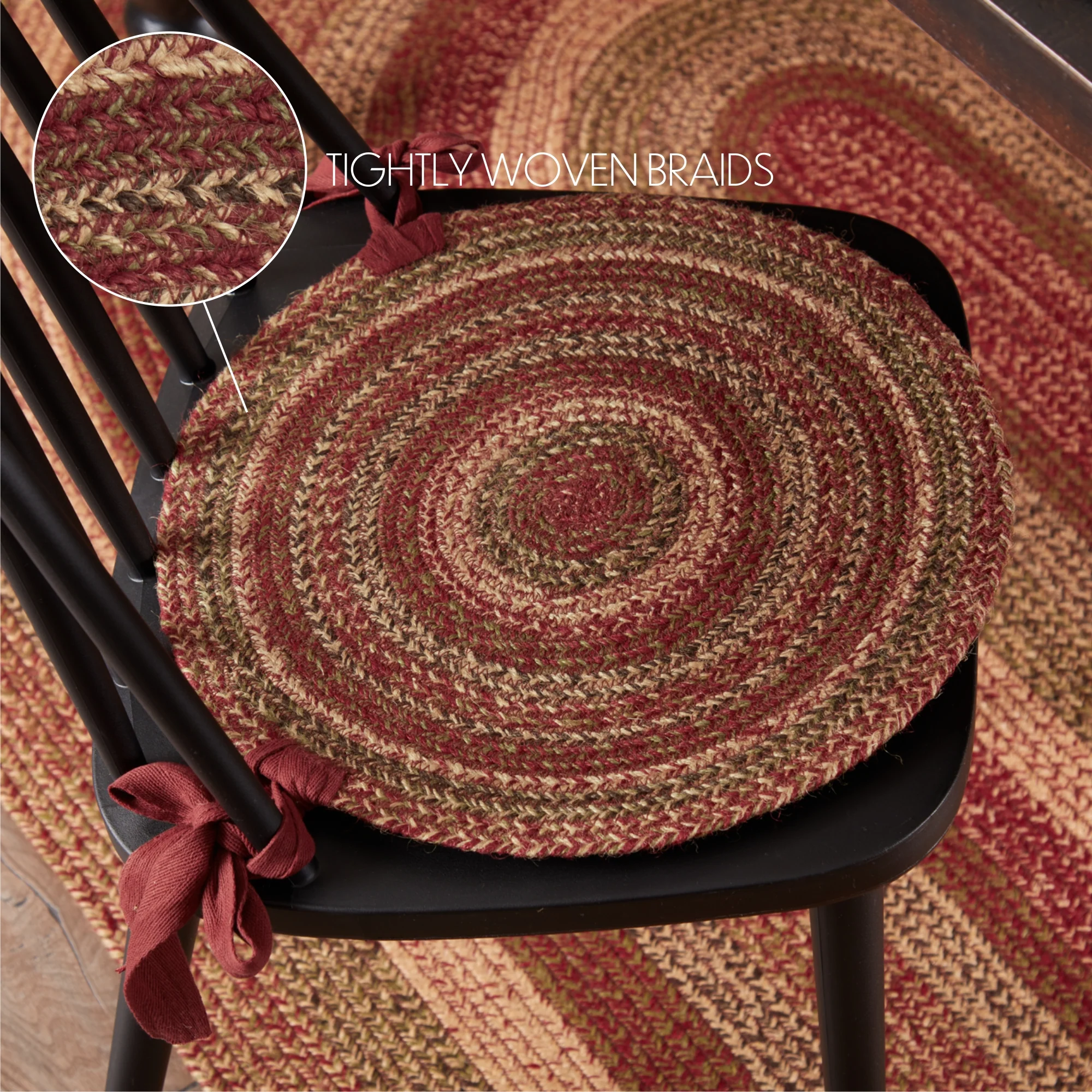 Set of 6 Cider Mill Jute 15" Chair Pad - Image 7