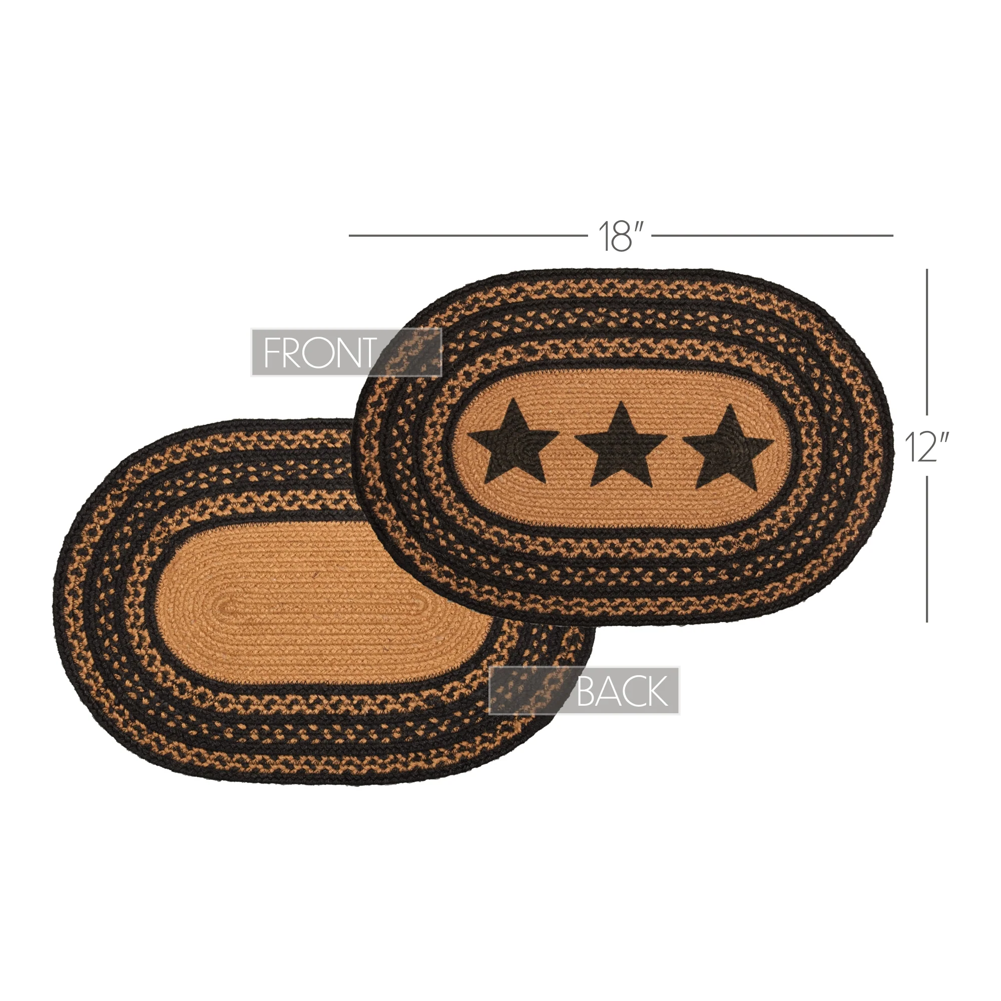 Set of 6 Farmhouse Jute Stencil Stars Placemat - Image 3