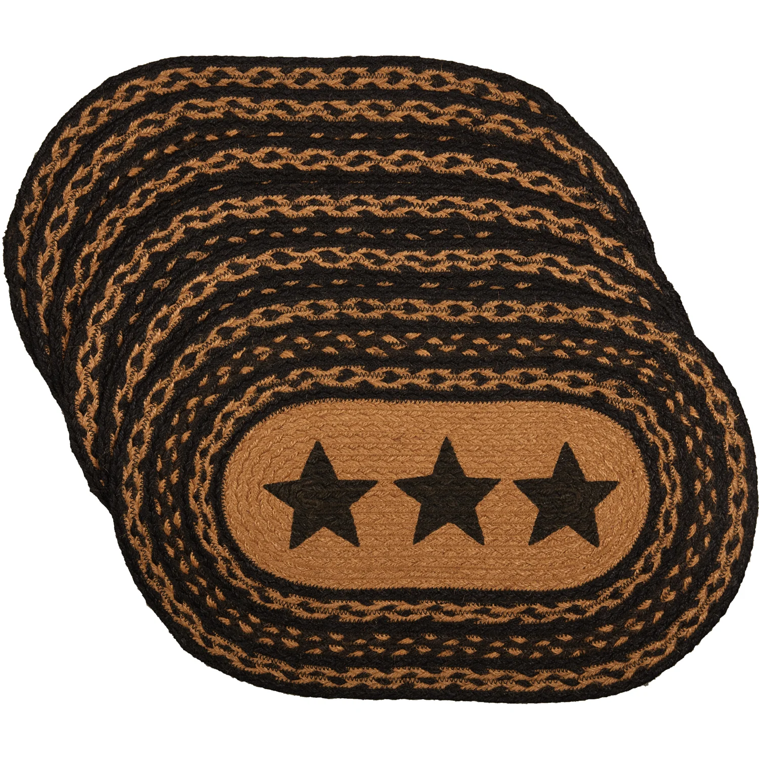 Set of 6 Farmhouse Jute Stencil Stars Placemat - Image 5