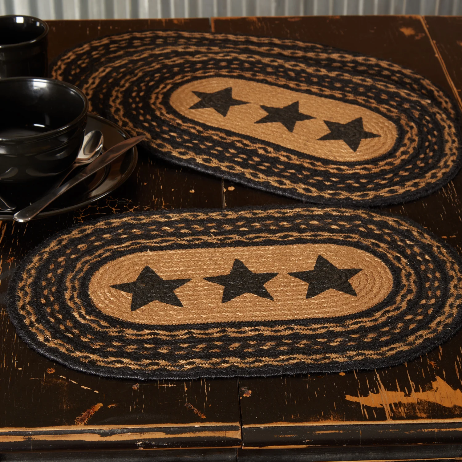Set of 6 Farmhouse Jute Stencil Stars Placemat - Image 8