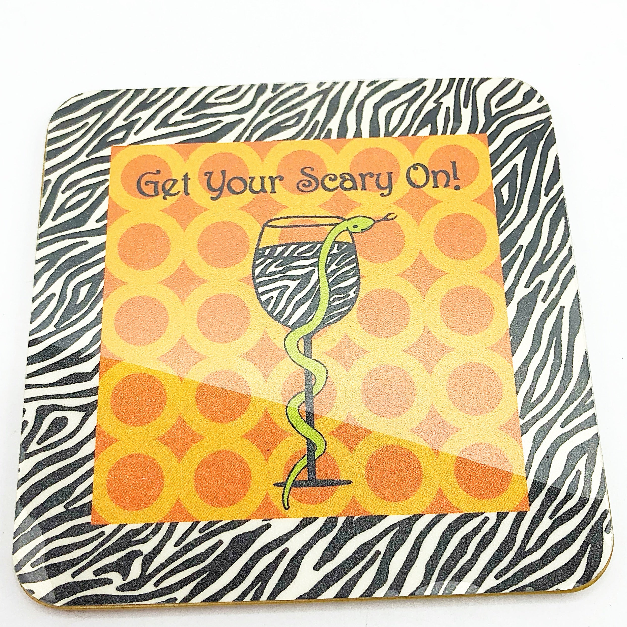Set of 6 Get Your Scary On! Halloween Coasters - Image 4