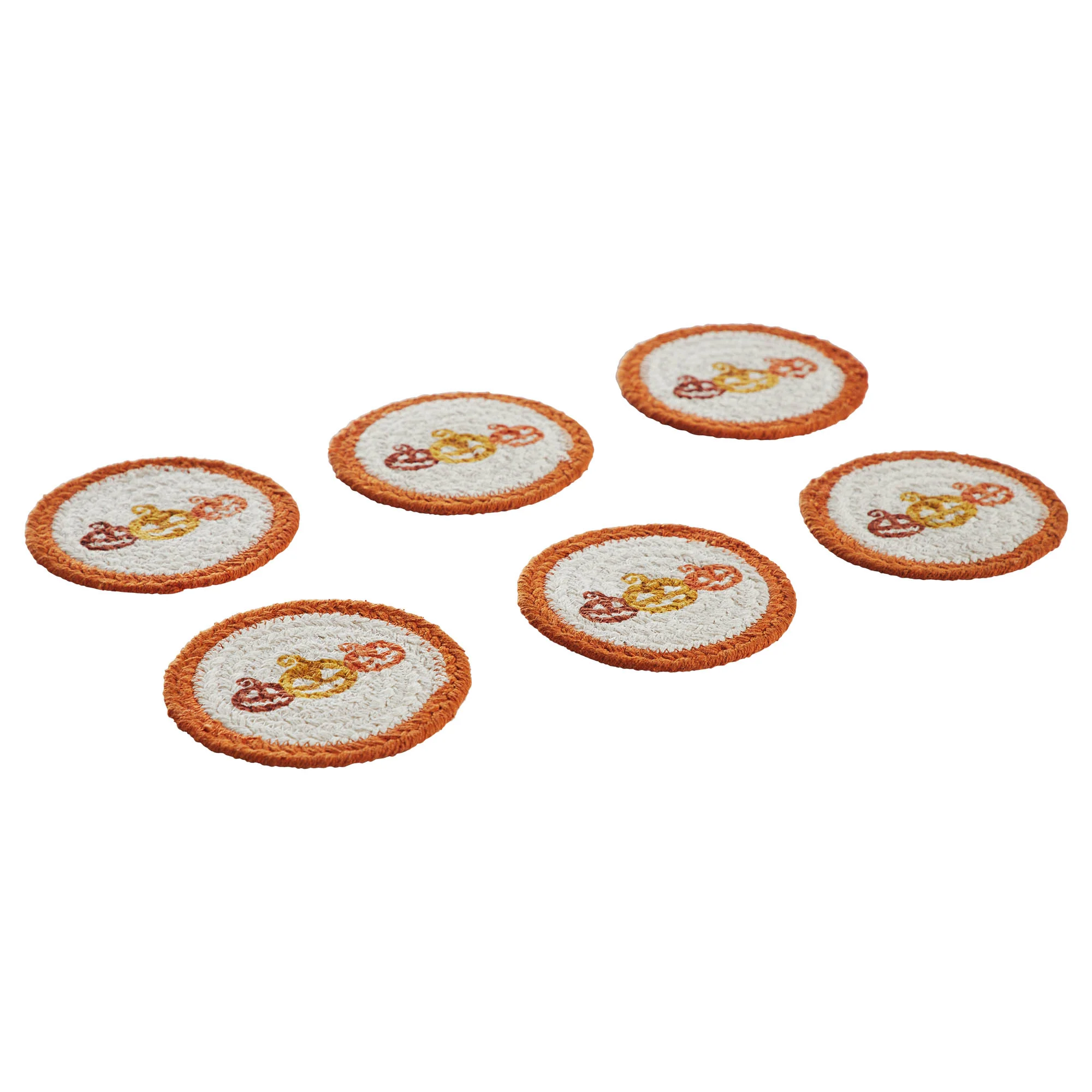 Set of 6 Halloween Jack O' Lantern Stencil Coasters - Image 4