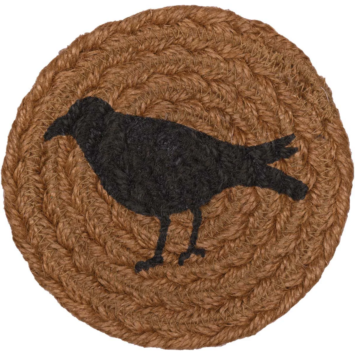 Set of 6 Heritage Farms Crow Jute Coasters - Image 3