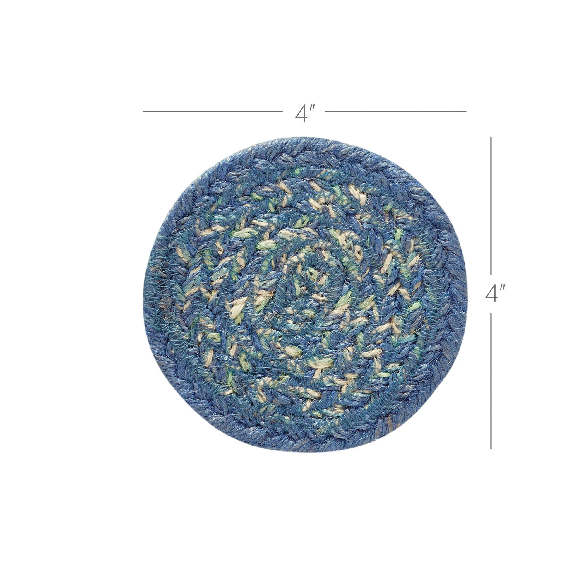 Set of 6 Jolie 4" Jute Coaster - Image 4