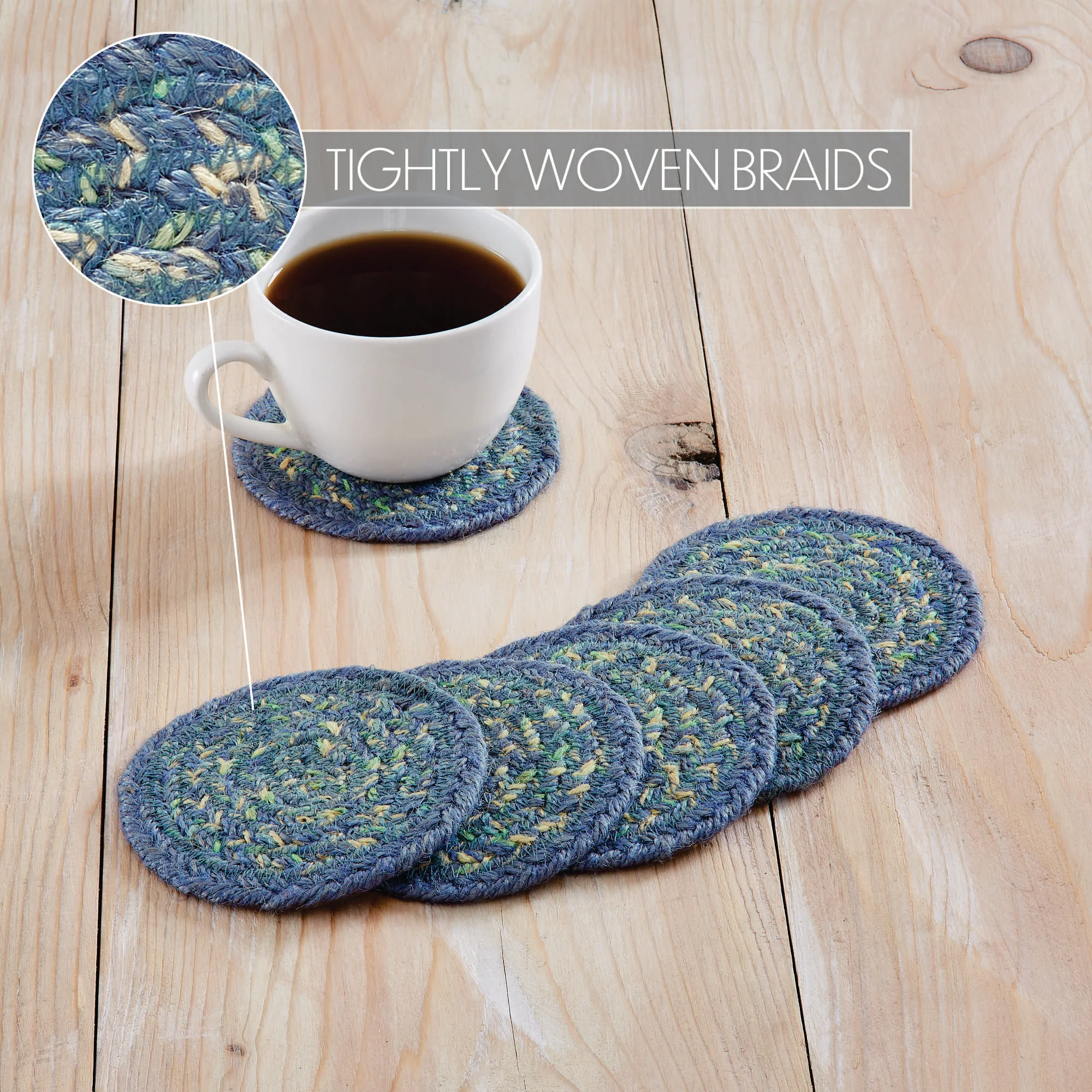 Set of 6 Jolie 4" Jute Coaster - Image 5