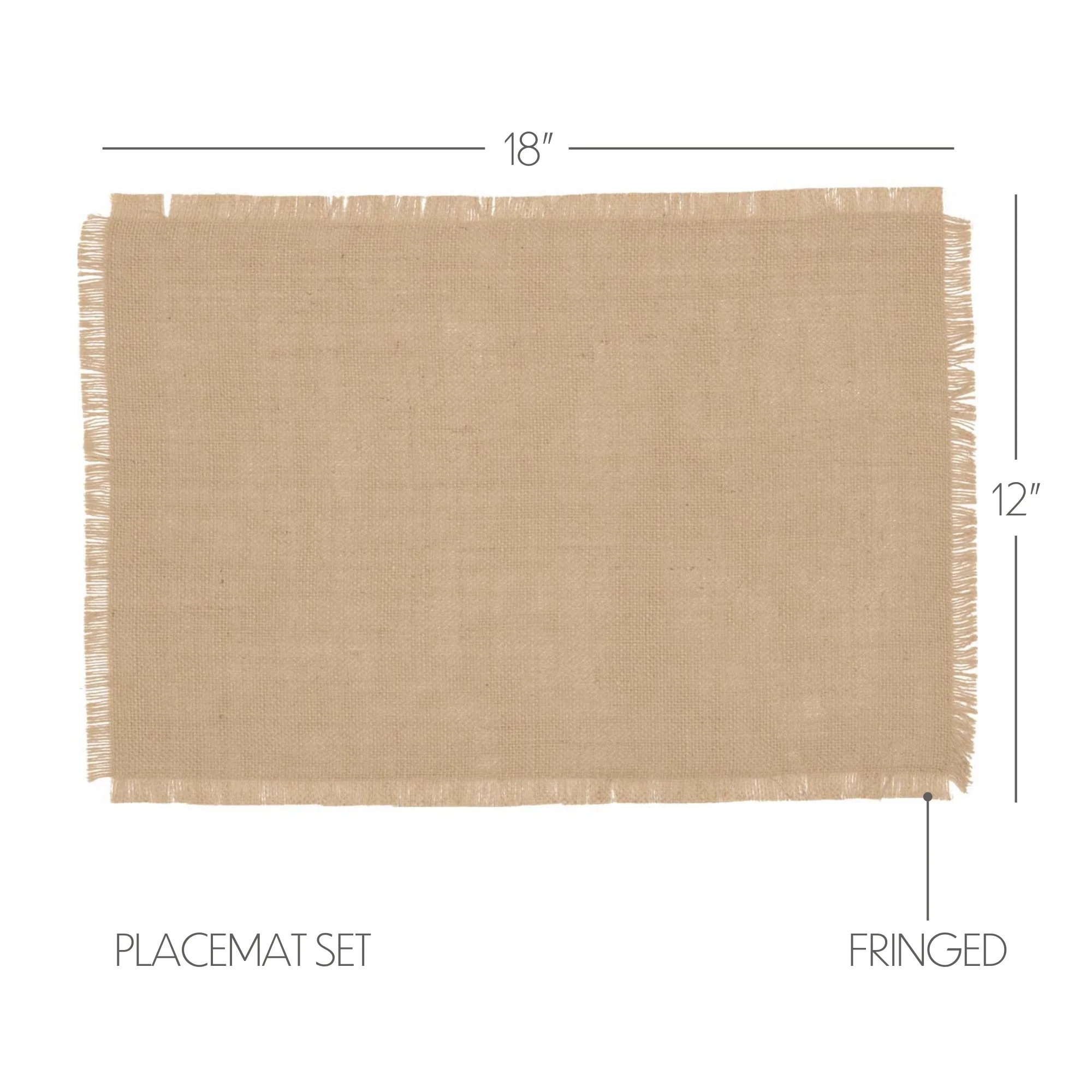 Set of 6 Jute Burlap Natural Placemats - Image 5