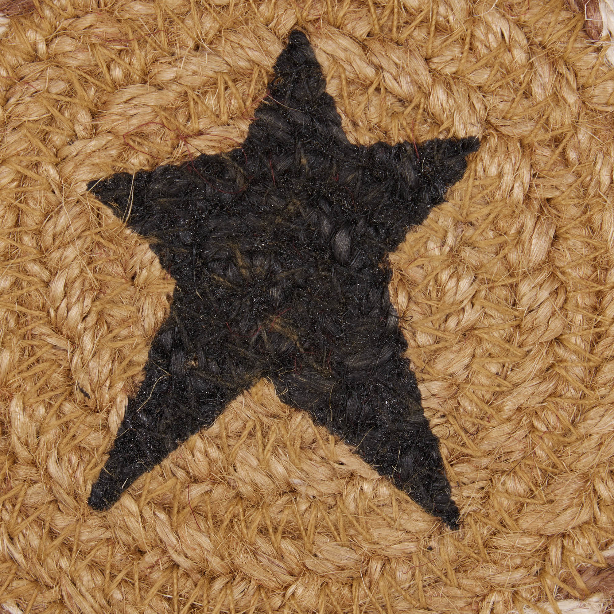 Set of 6 Kettle Grove Jute Stencil Star Coasters - Image 3