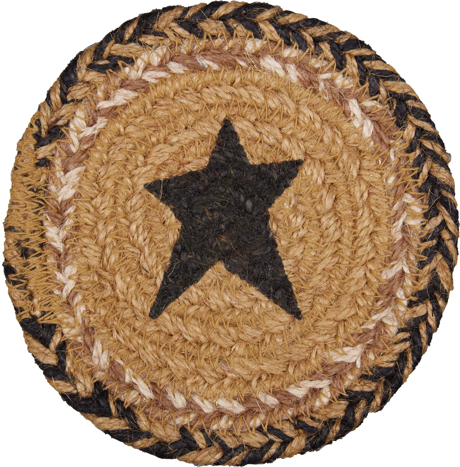 Set of 6 Kettle Grove Jute Stencil Star Coasters - Image 5