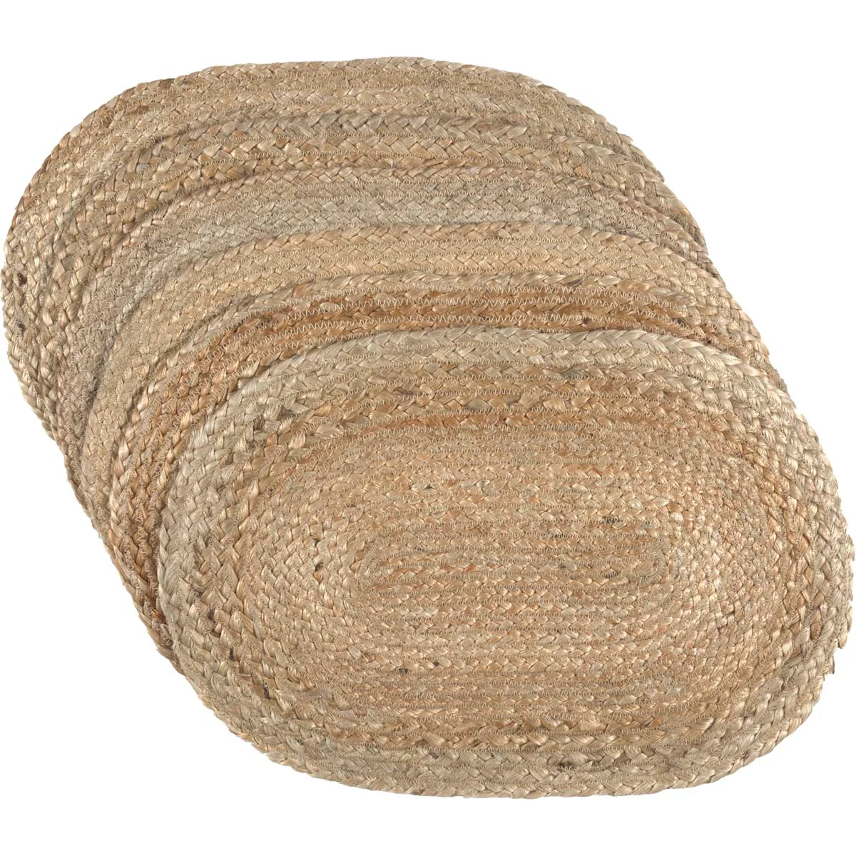 Set of 6 Natural Jute Placemats 12'' x 18'' - Image 4