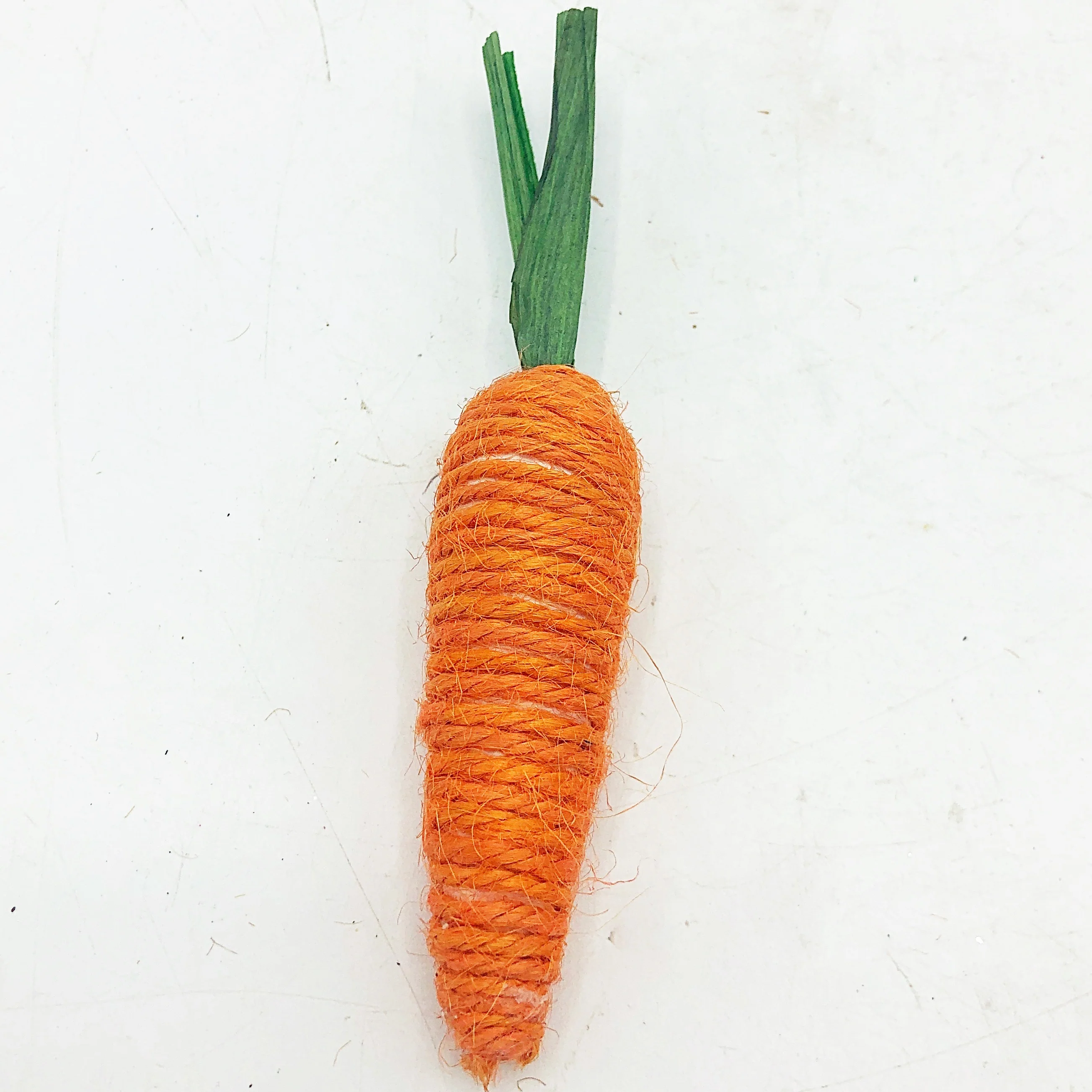 ๐ Set of 6 Orange Sisal Carrots with Raffia Stem 4.5" - Image 5