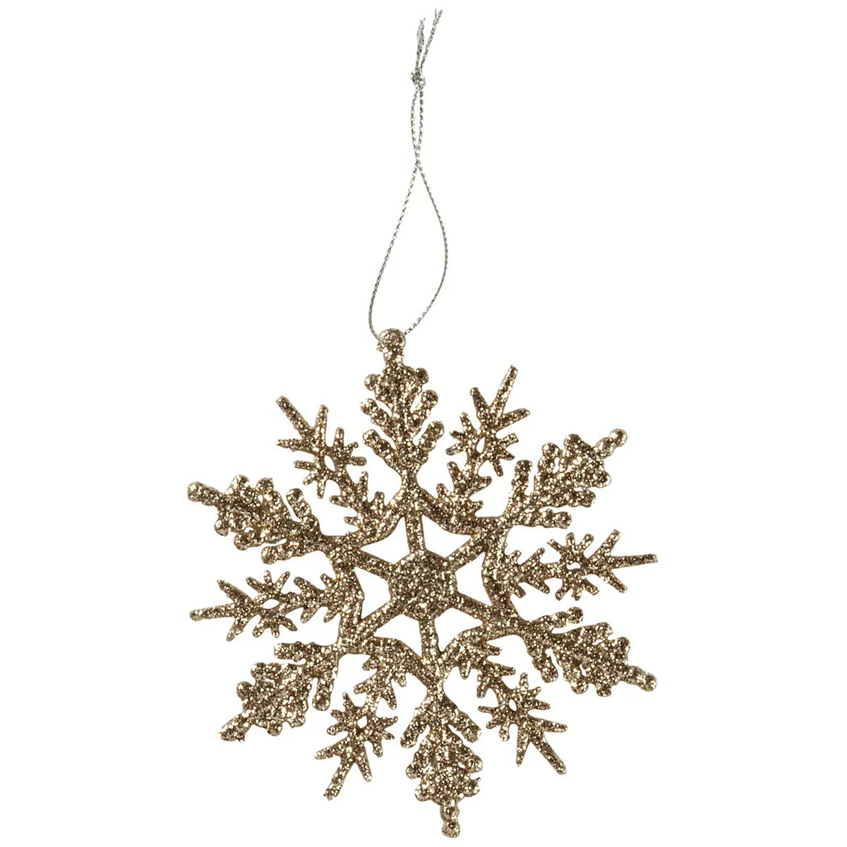 Set of 6 Small Snow Sparkle Ornaments