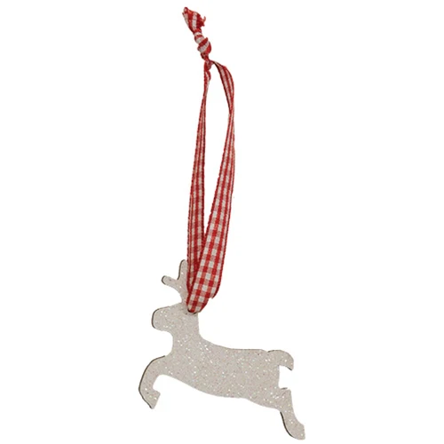 Set of 6 White Glitter Winter Wonder Ornaments - Image 3