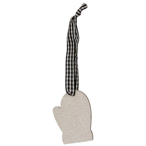 Set of 6 White Glitter Winter Wonder Ornaments - Image 6