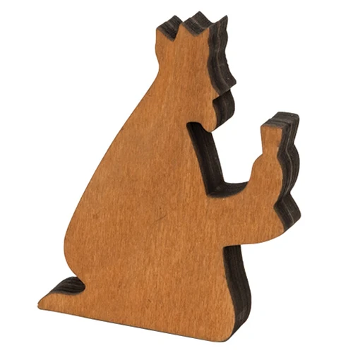 Set of 7 Natural Wood Silhouette Nativity Figures - Image 4