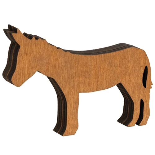 Set of 7 Natural Wood Silhouette Nativity Figures - Image 7