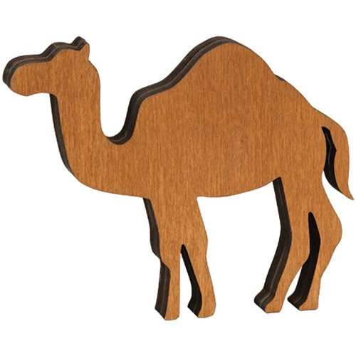 Set of 7 Natural Wood Silhouette Nativity Figures - Image 8