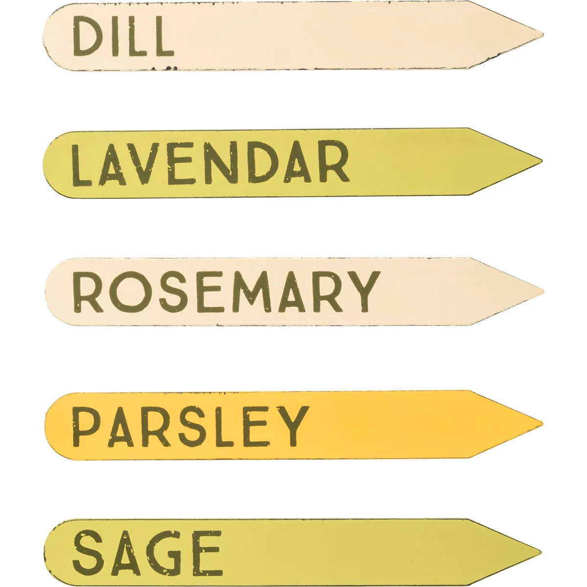 Set of 9 Rustic Herb Plants Metal Markers - Image 2