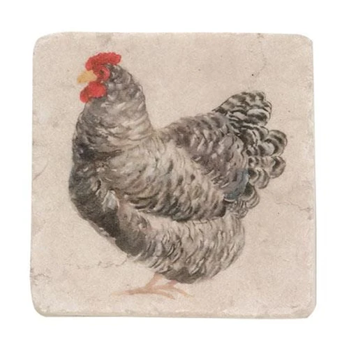 Set of Four Rooster Resin Drink Coasters - Image 2