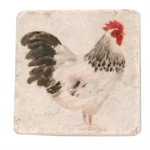 Set of Four Rooster Resin Drink Coasters - Image 3