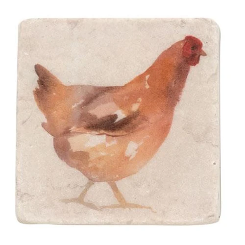 Set of Four Rooster Resin Drink Coasters - Image 4