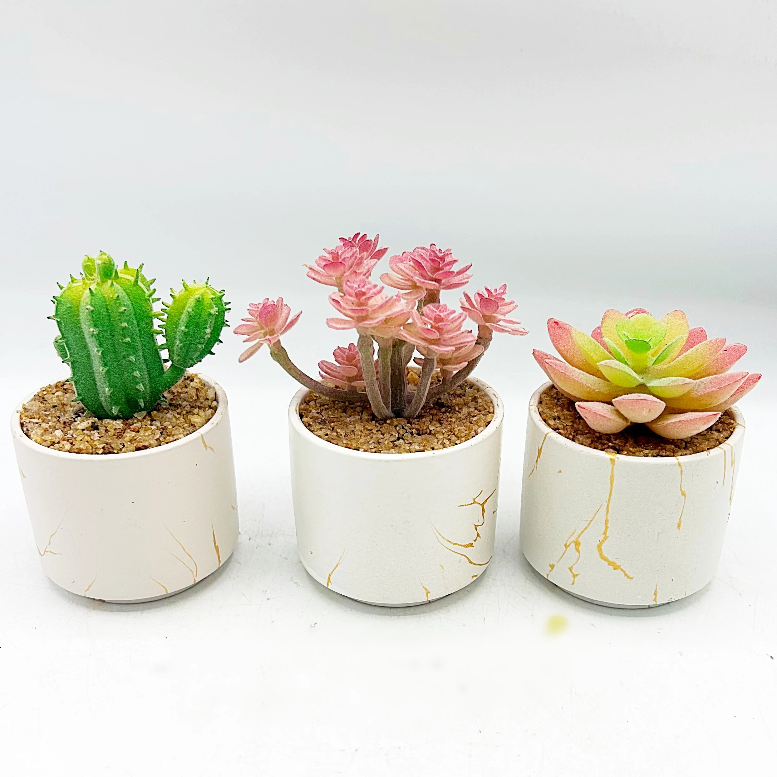 Set of Three Faux Succulents in Mini Pots - Image 3