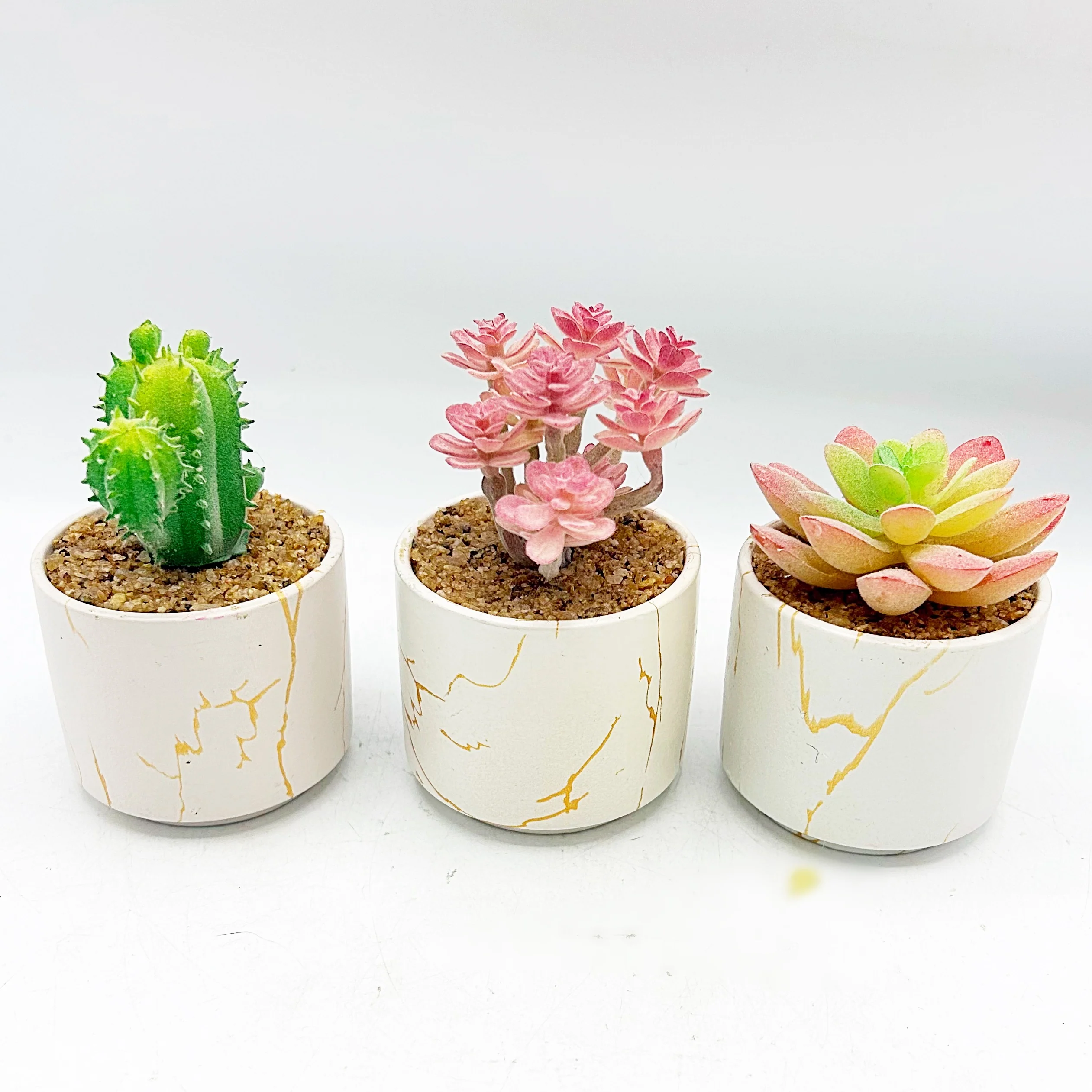 Set of Three Faux Succulents in Mini Pots - Image 4