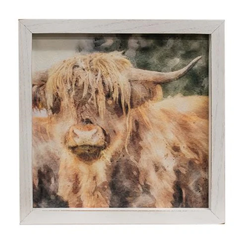 Shaggy Steer 11" Farmhouse Framed Portrait - Image 2