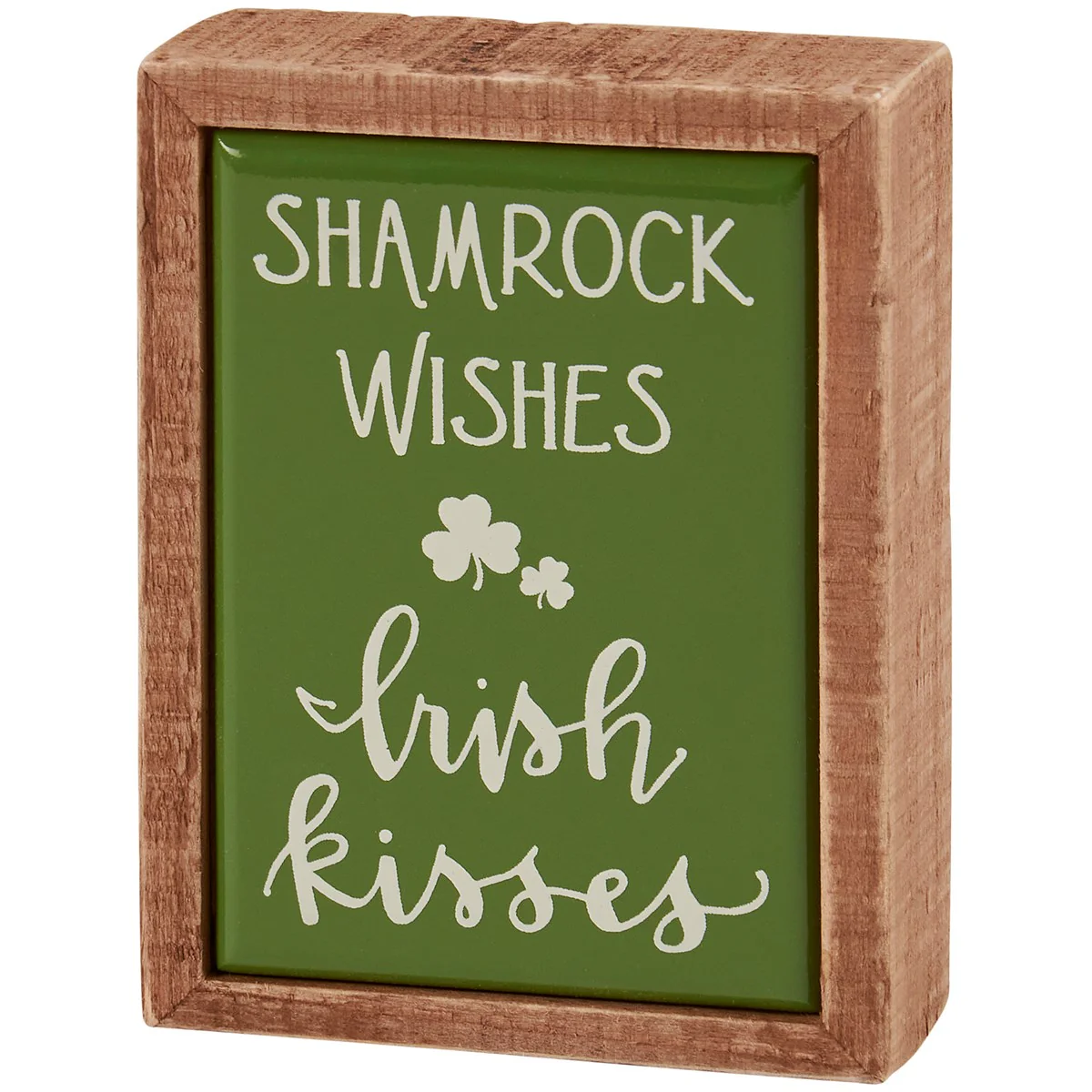 ๐ Shamrock Wishes Irish Kisses Mini Box Sign