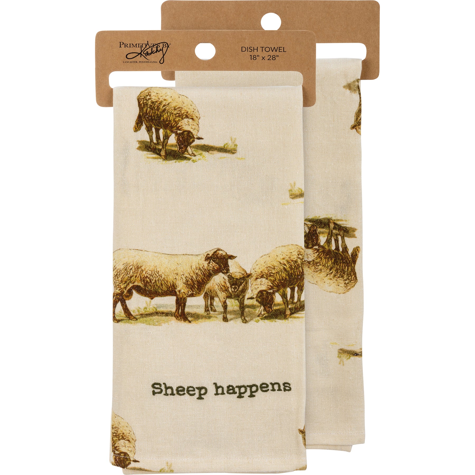 Sheep Happens Punny Kitchen Towel - Image 2