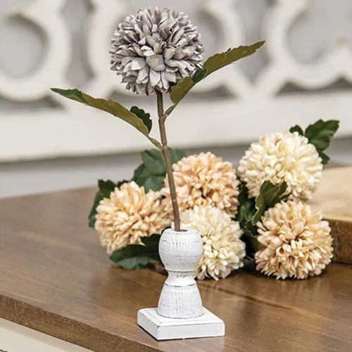 ๐ Short White 3" H Spindle Flower Holder