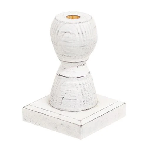 ๐ Short White 3" H Spindle Flower Holder - Image 2