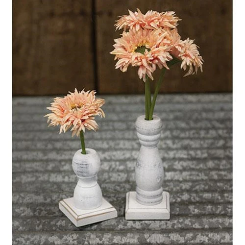 ๐ Short White 3" H Spindle Flower Holder - Image 3