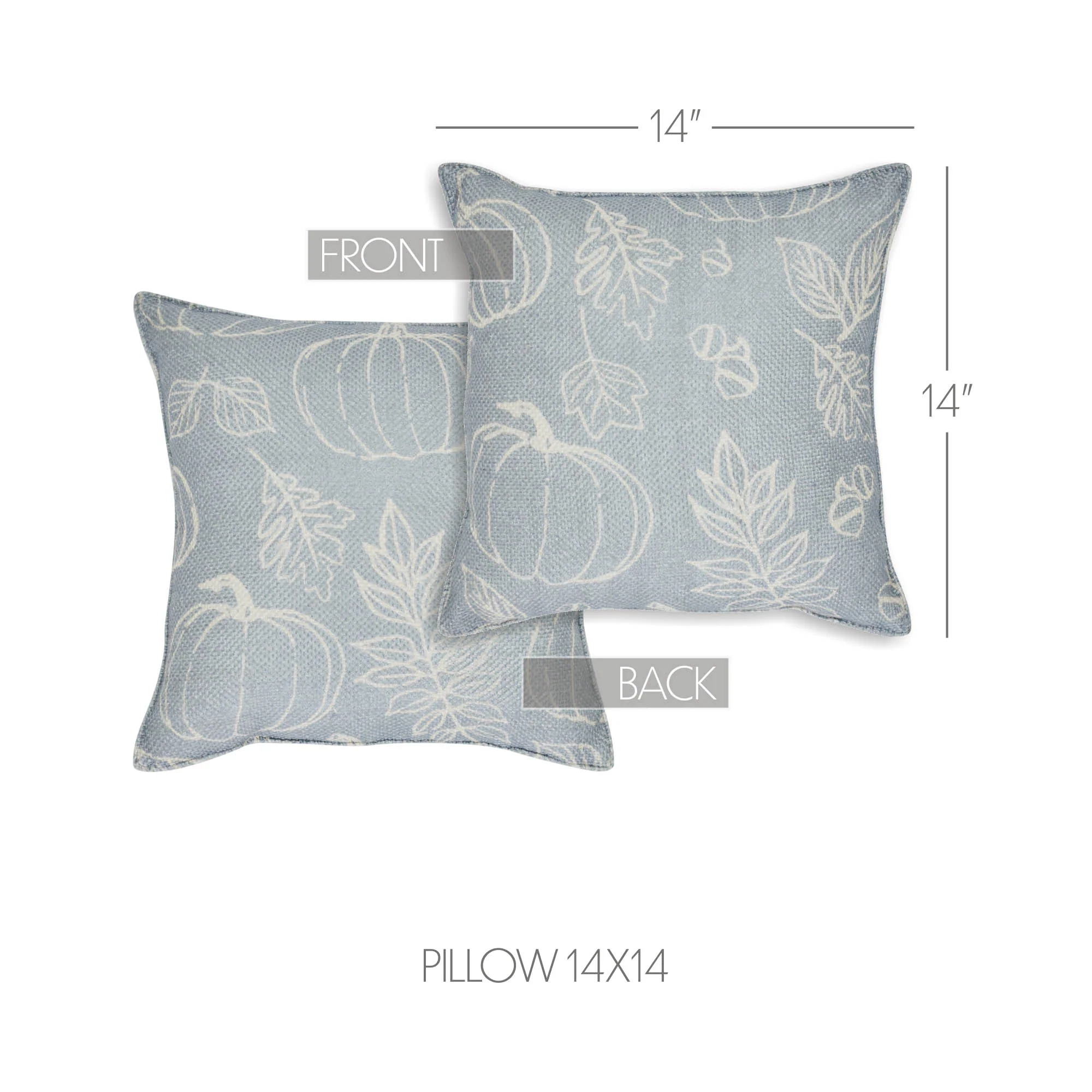 Silhouette Pumpkin Grey 14" Accent Pillow - Image 2