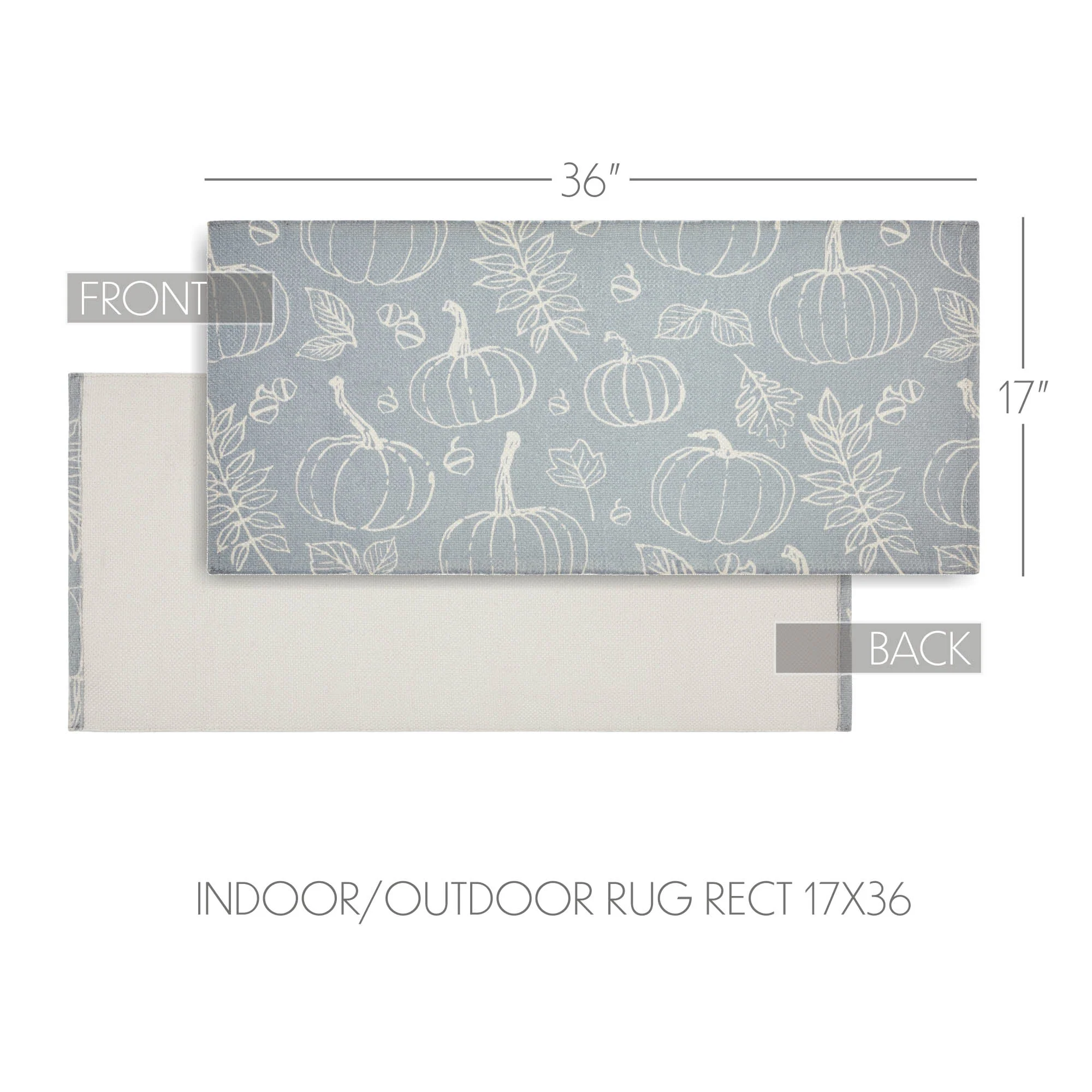 Silhouette Pumpkin Grey Indoor/Outdoor 36" Rug - Image 4