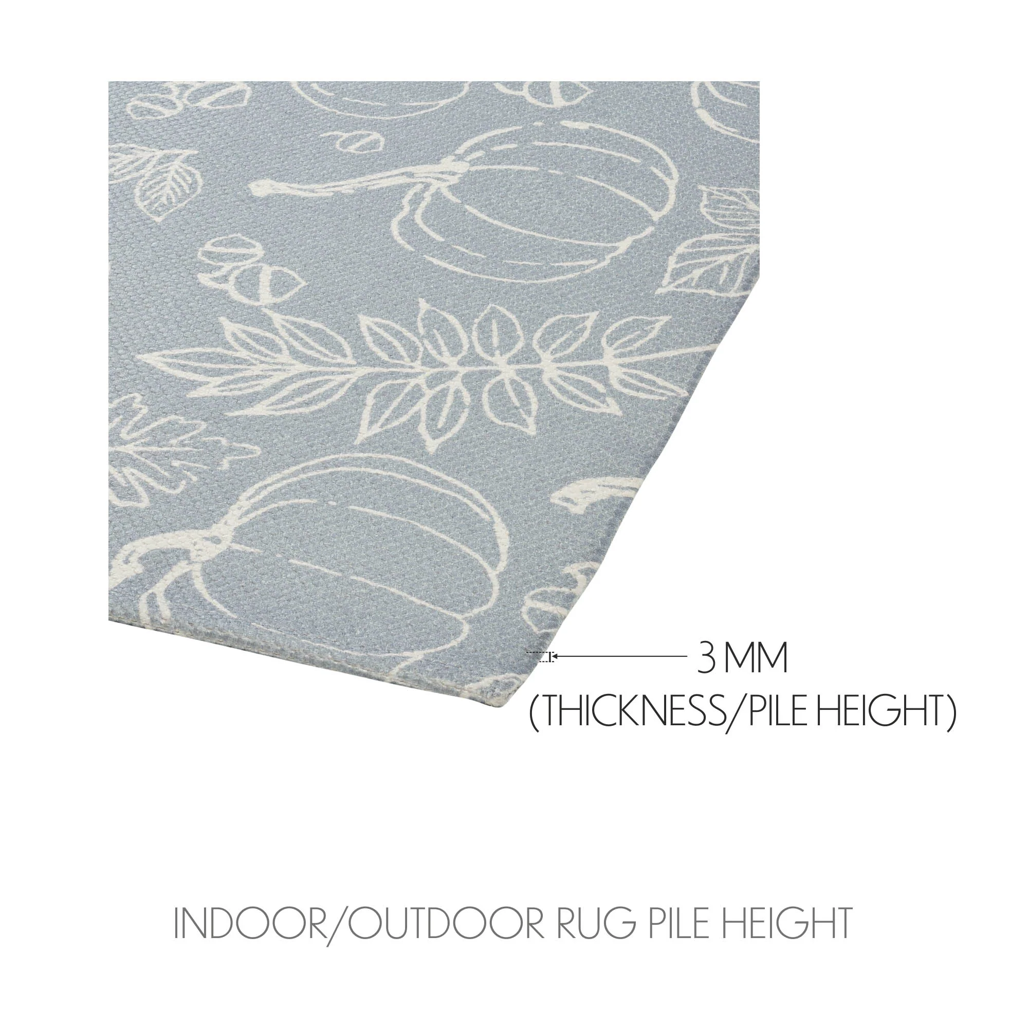 Silhouette Pumpkin Grey Indoor/Outdoor 36" Rug - Image 7