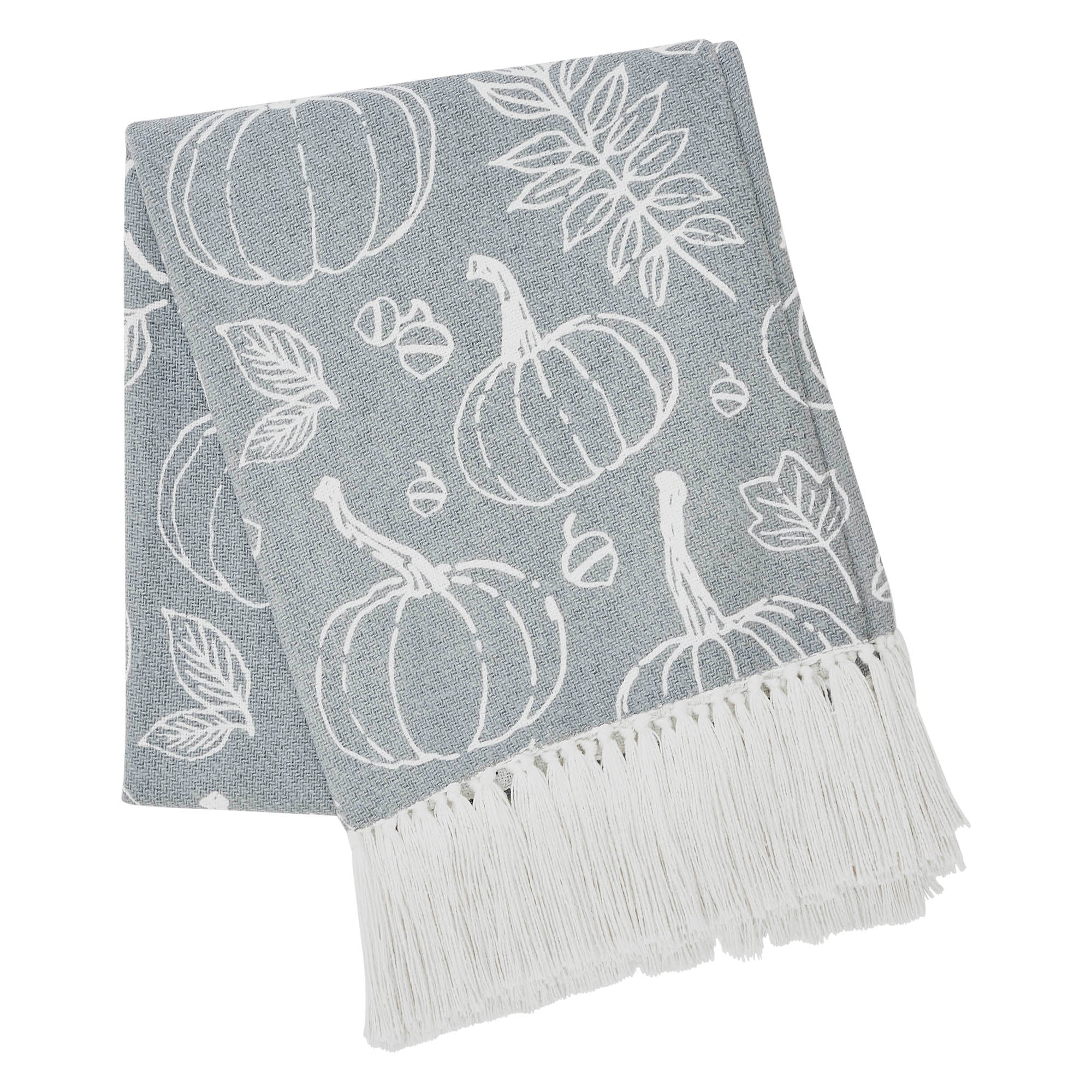 Silhouette Pumpkin Grey Throw 50" x 60" - Image 3