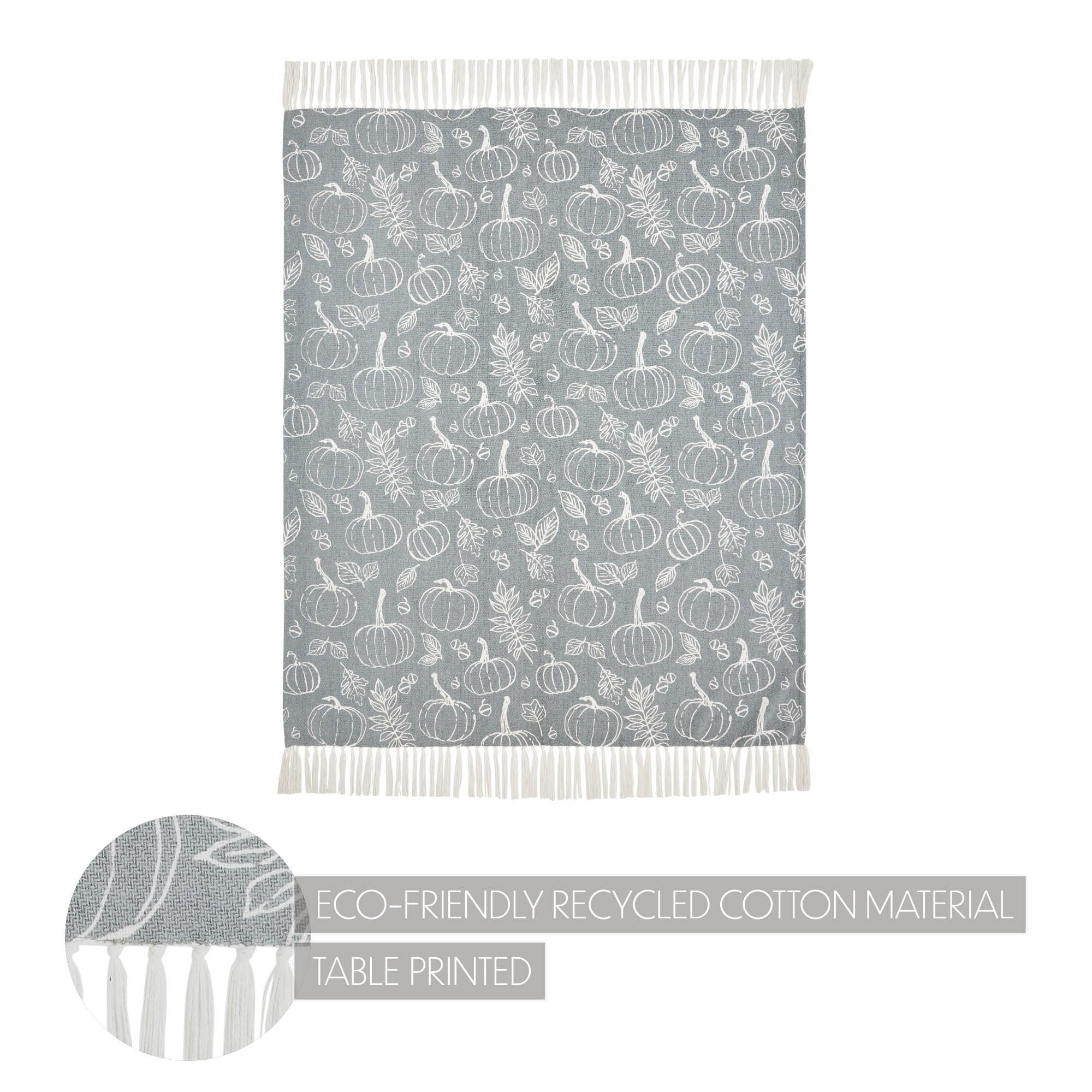 Silhouette Pumpkin Grey Throw 50" x 60" - Image 5