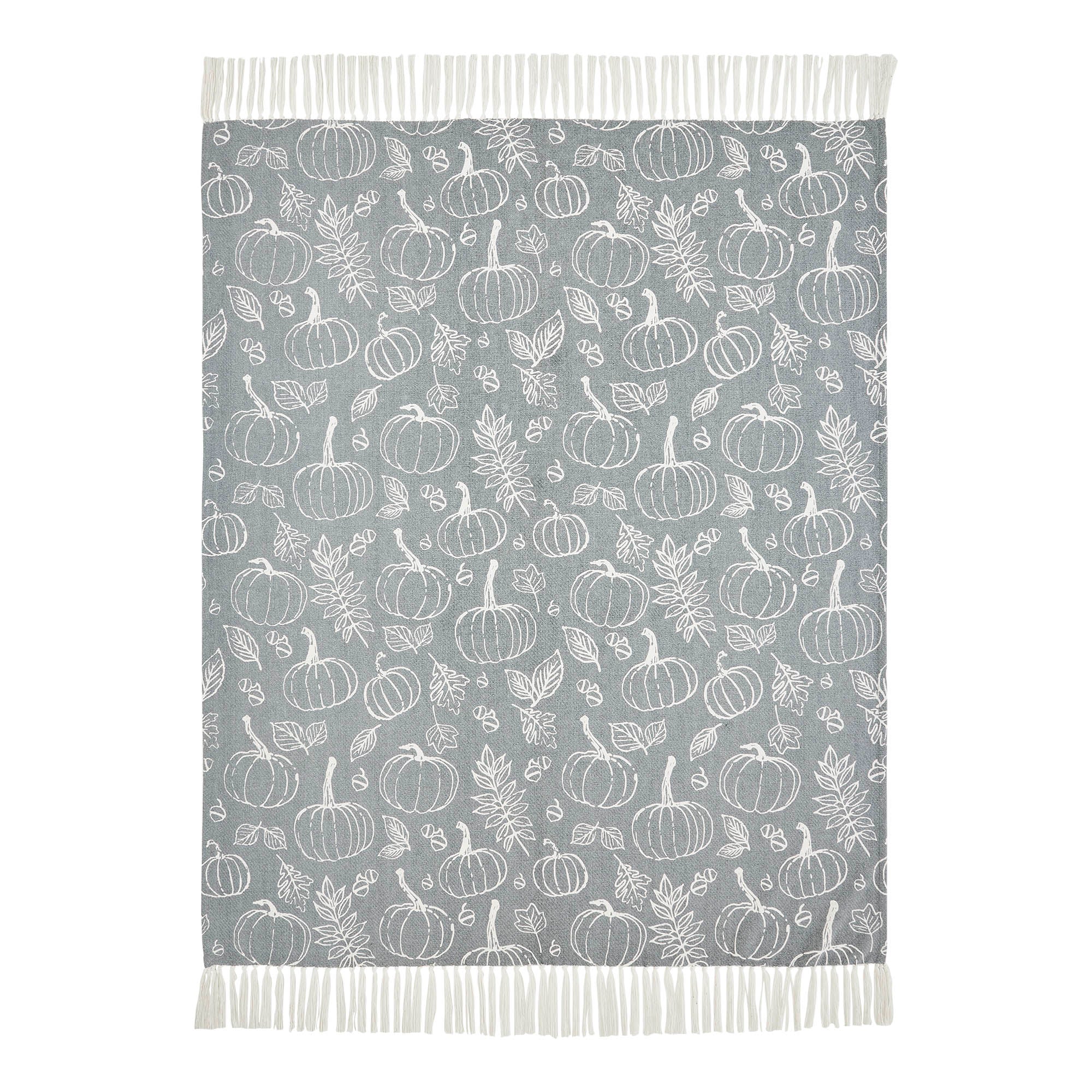 Silhouette Pumpkin Grey Throw 50" x 60" - Image 7