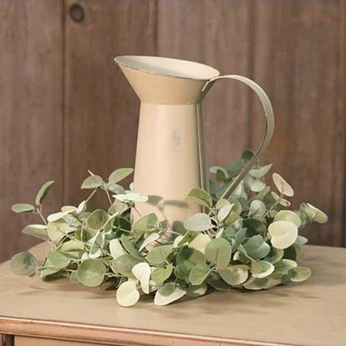 ๐ Silver Drop Eucalyptus 15" Faux Wreath - Image 2