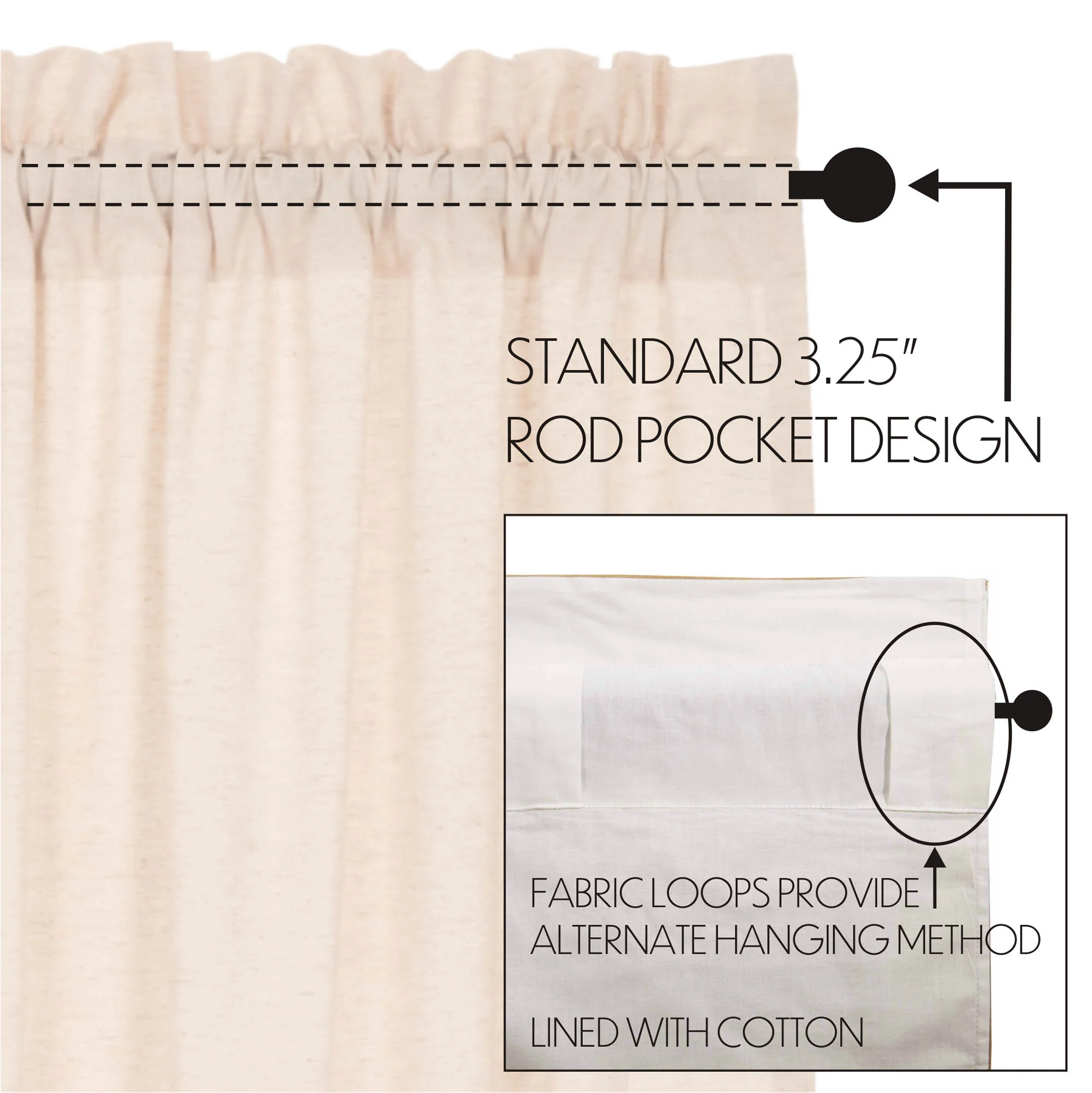 Simple Life Flax Natural Valance 16'' x 72'' - Image 7