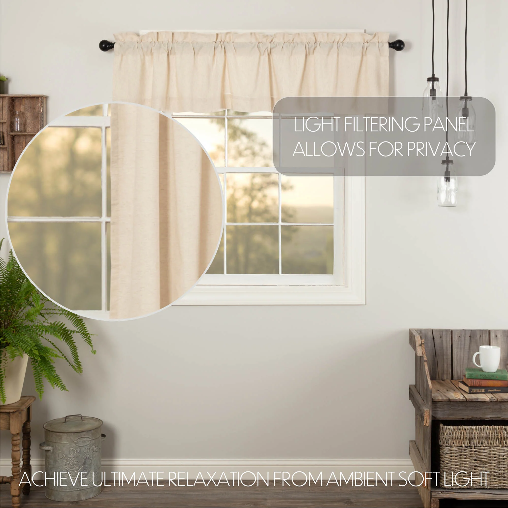 Simple Life Flax Natural Valance 16'' x 72'' - Image 9