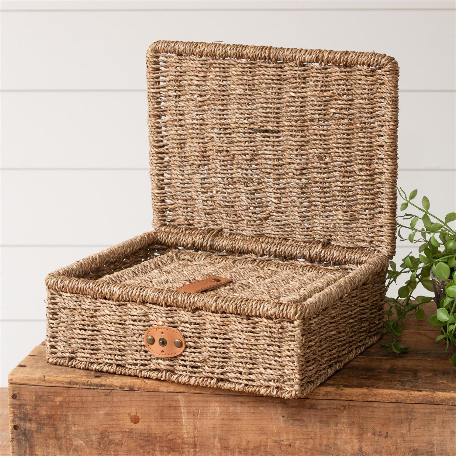 Simple Treasures Woven Boxes Set of 2 Nested - Image 2