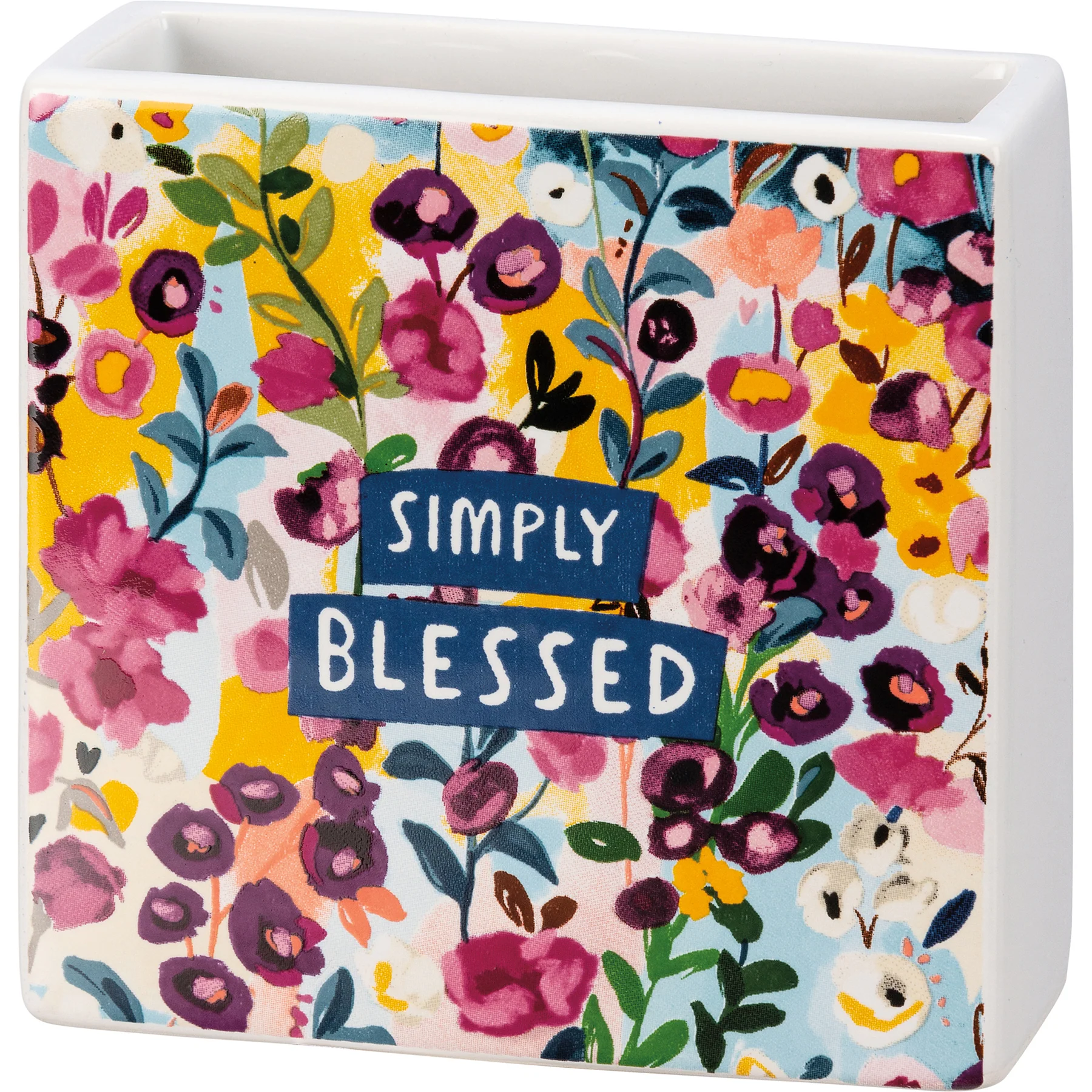 Surprise Me Sale 🤭 Simply Blessed Be Bold Square Ceramic Vase Holder - Image 5