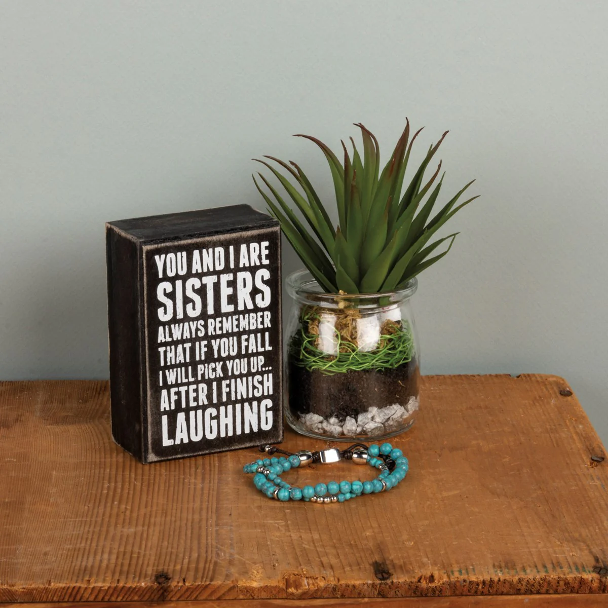 Sister I Will Always Pick You Up Small Box Sign - Image 2