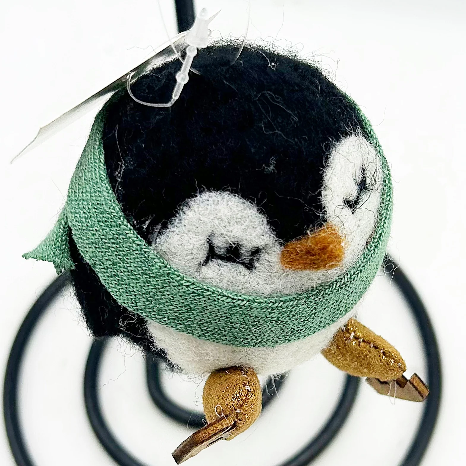 Skating Penguin with Scarf Felt Ornament - Image 3
