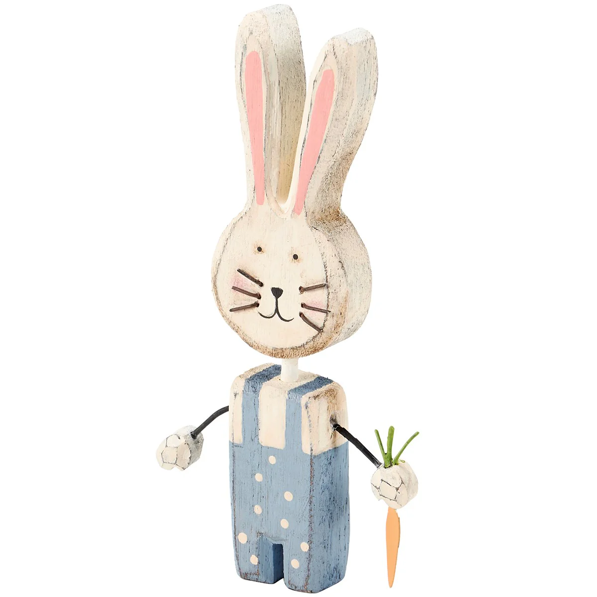 ๐ Skippy Bunny 6" Wooden Chunky Sitter