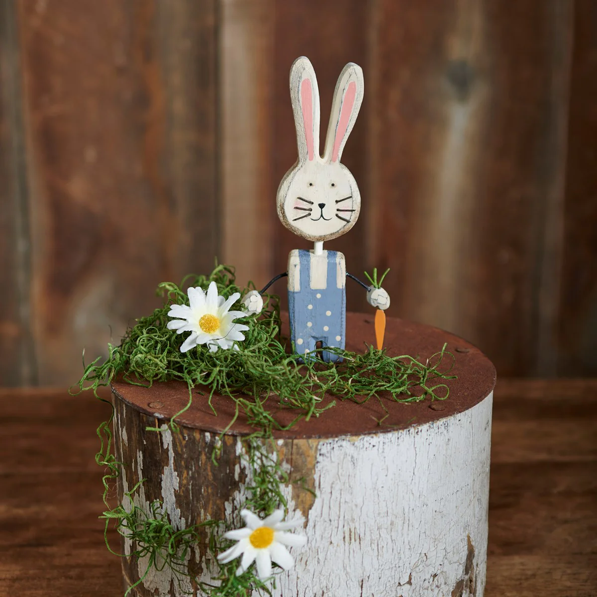 ๐ Skippy Bunny 6" Wooden Chunky Sitter - Image 2