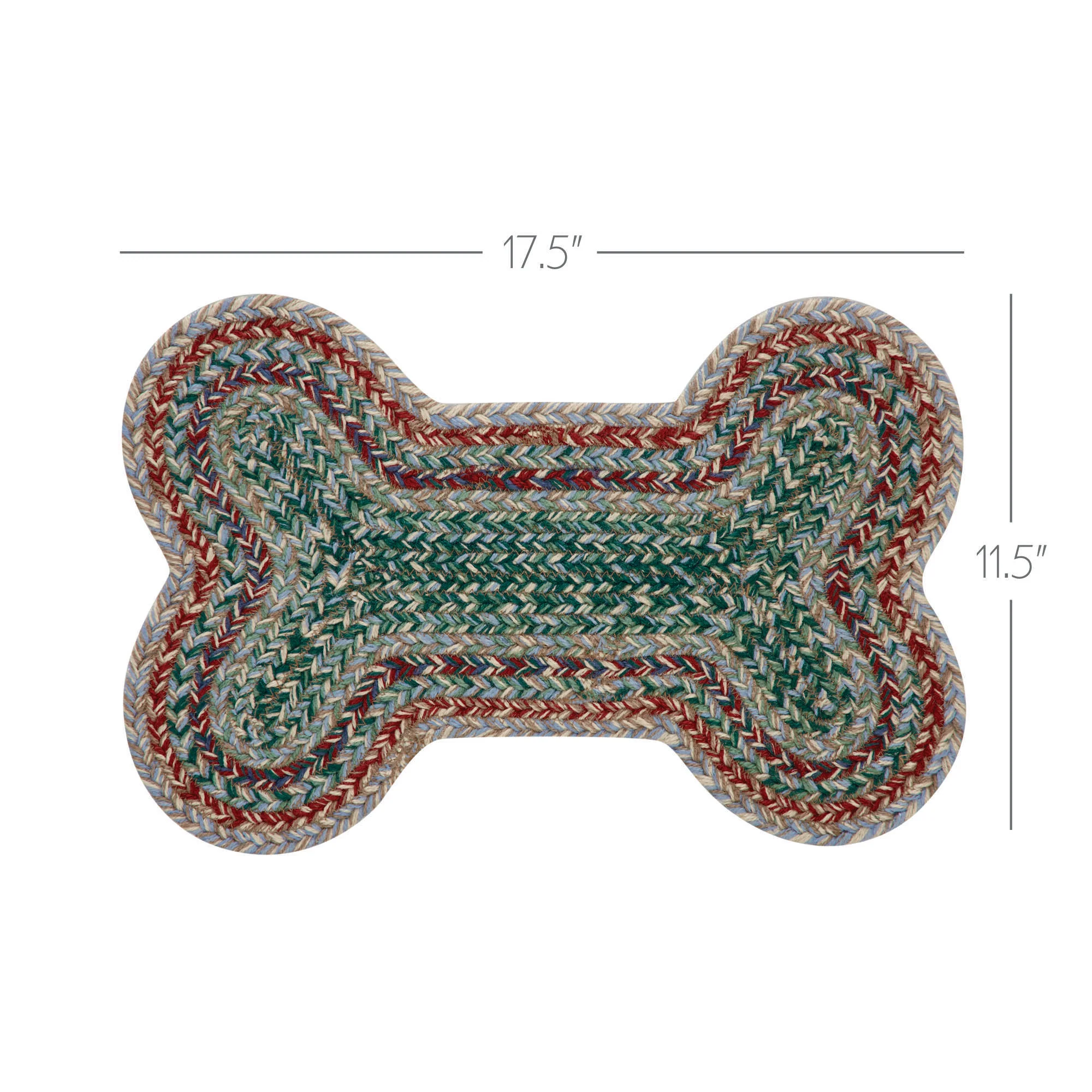 Small Bone Multi-Color Indoor/Outdoor Rug 17.5" long - Image 4