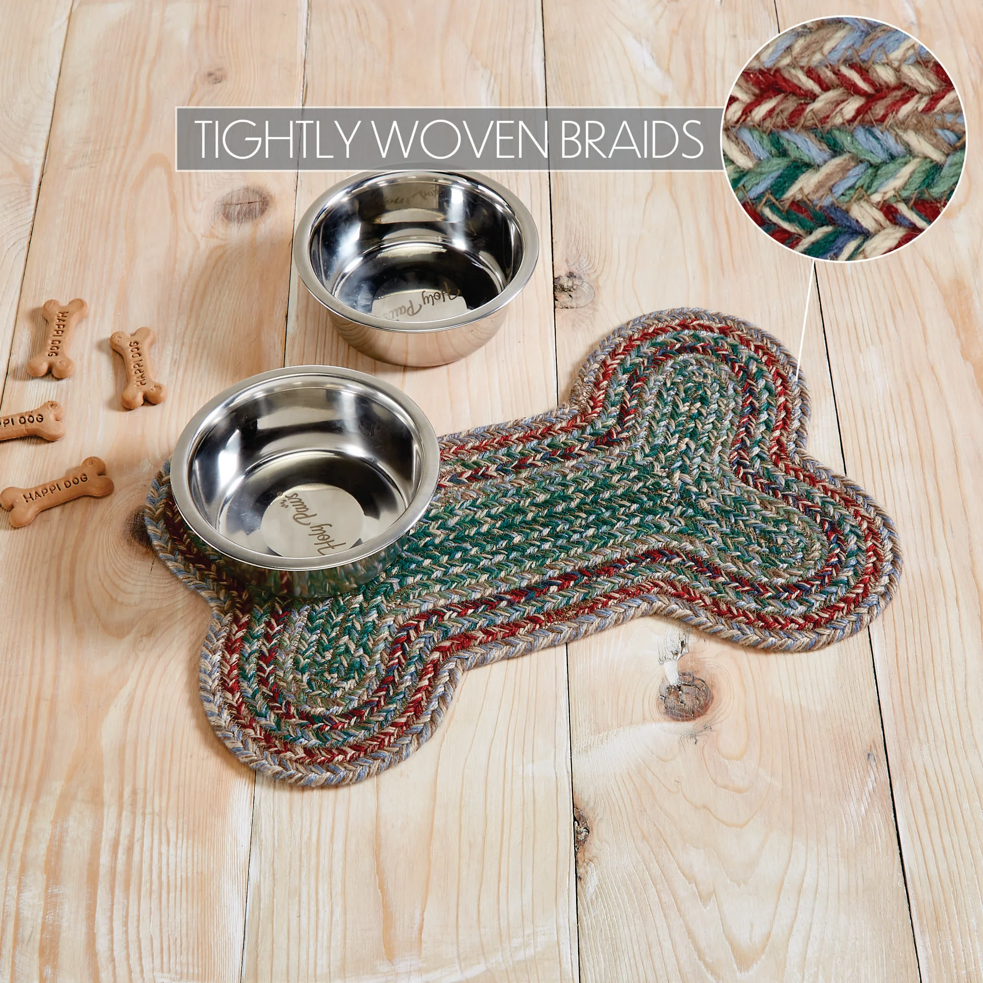 Small Bone Multi-Color Indoor/Outdoor Rug 17.5" long - Image 6
